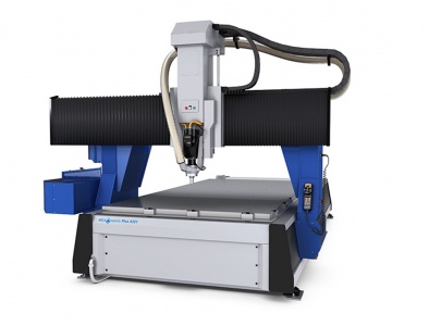 High-productivity CNC HSM milling machine with 24 tools for sheet materials in aeronautics, plastics and composites, precision mechanics, aluminium processing, advertising and POS...